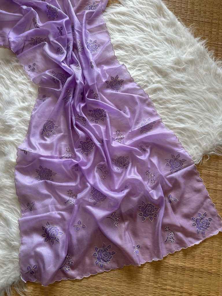 Thread Specification For Fabric SOFT KOTA DORIYA EMBROIDERY THREAD WORK SAREE WHOLESALE PRICE AT ...