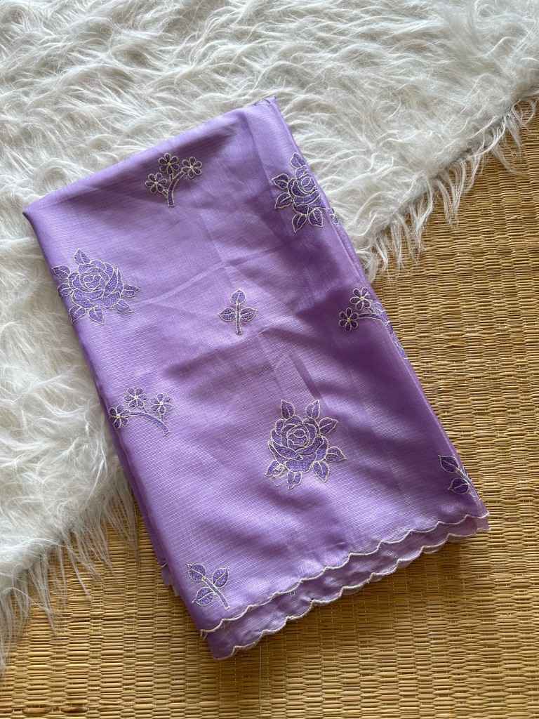Thread Specification For Fabric SOFT KOTA DORIYA EMBROIDERY THREAD WORK SAREE WHOLESALE PRICE AT ...