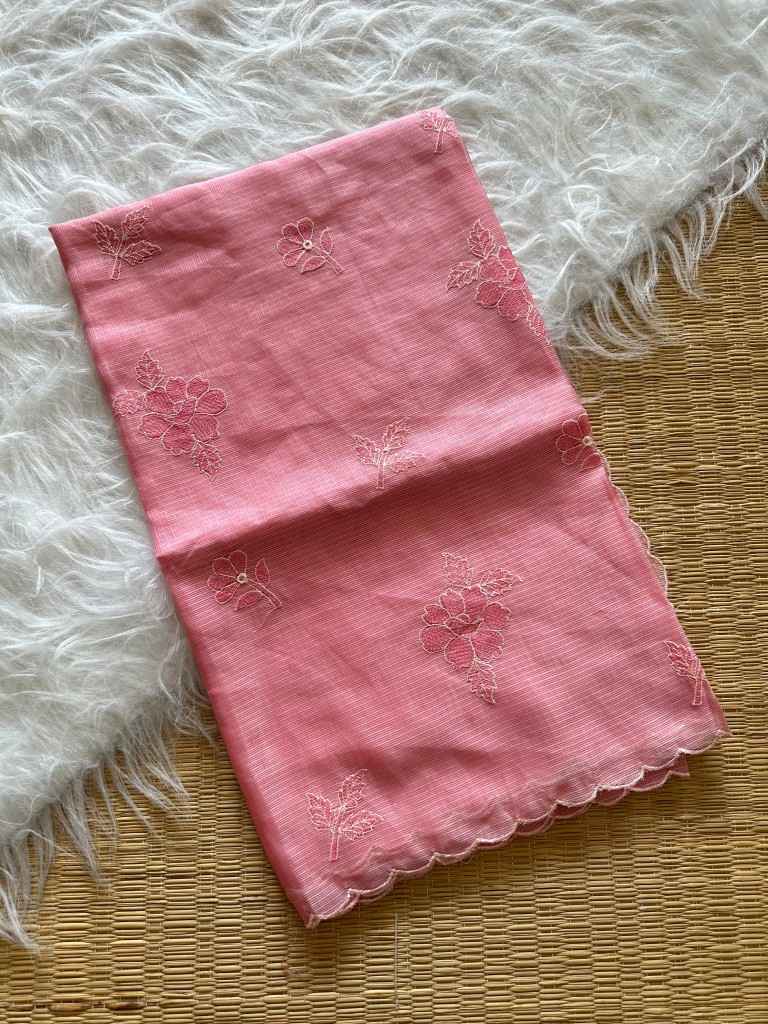 Thread Specification For Fabric SOFT KOTA DORIYA EMBROIDERY THREAD WORK SAREE WHOLESALE PRICE AT ...