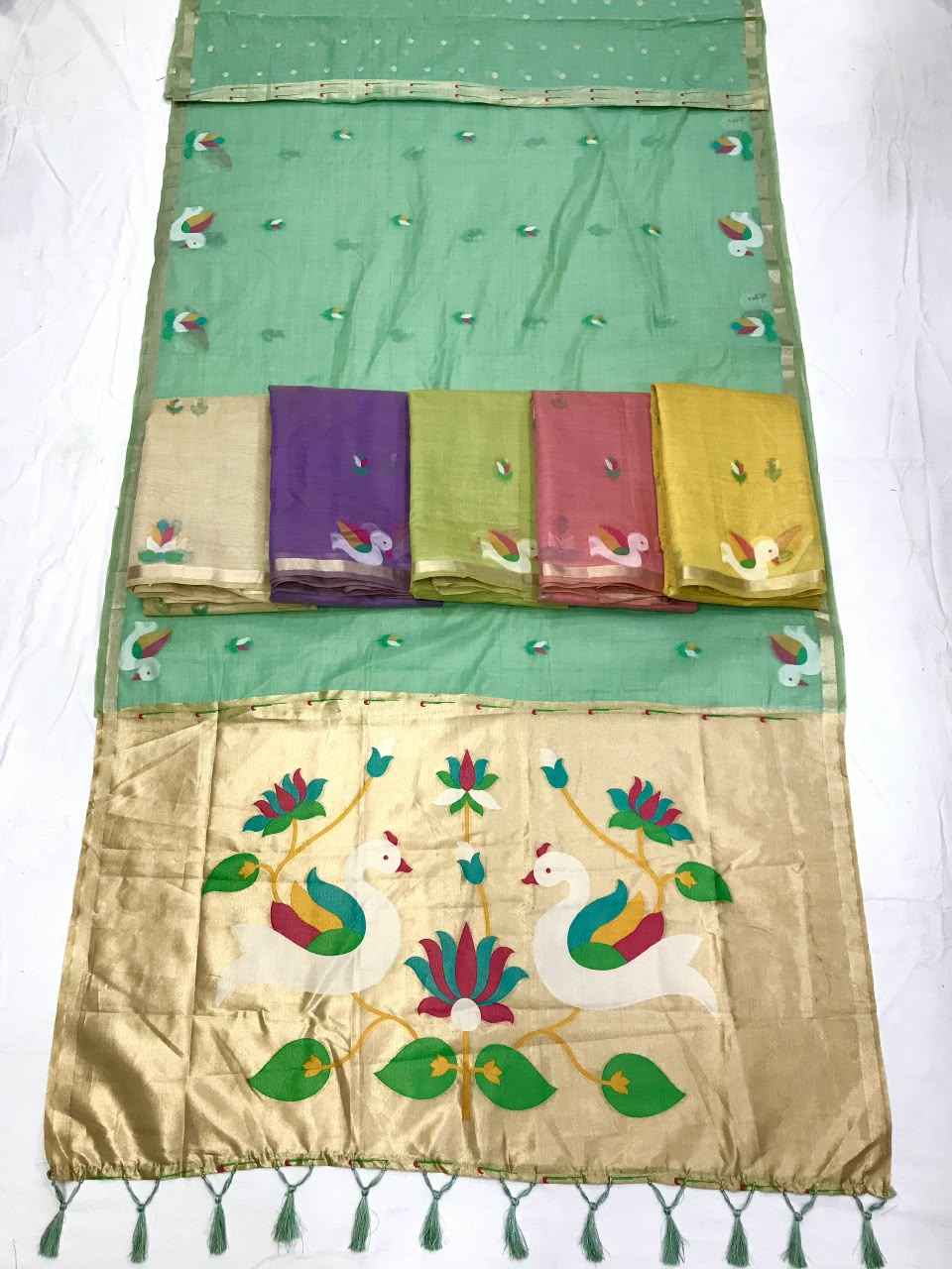 SOFT MOONGA COTTON ZARI WEAVING PAITHANI SAREE 3