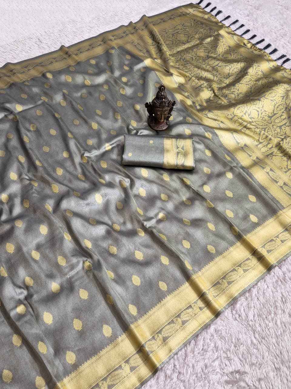 SOFT PURE BANARASI TISSUE SILK ZARI WEAVING SAREE