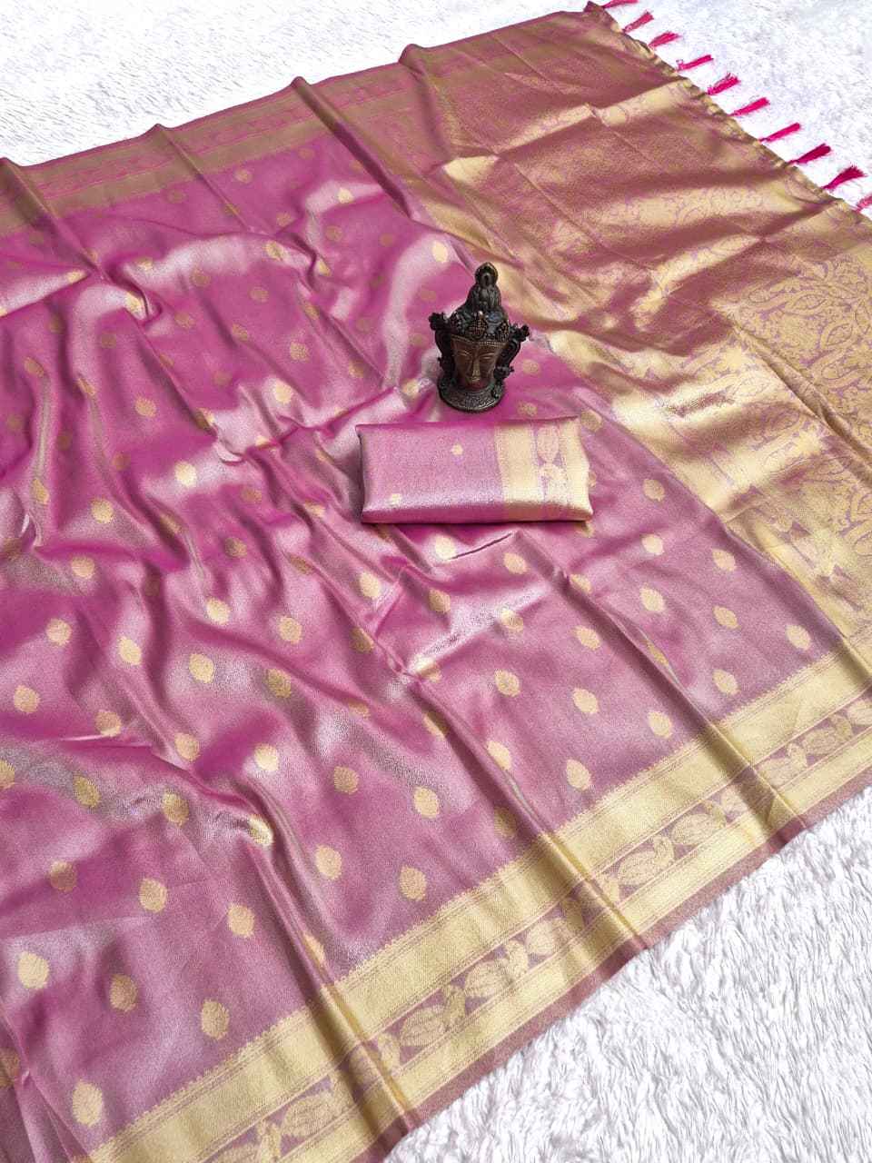 SOFT PURE BANARASI TISSUE SILK ZARI WEAVING SAREE