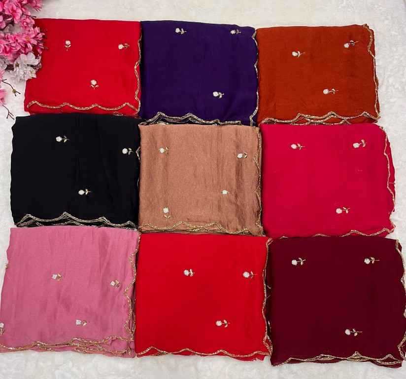 SOFT RANGOLI CRUSH CUTDANA HANDWORK SAREE