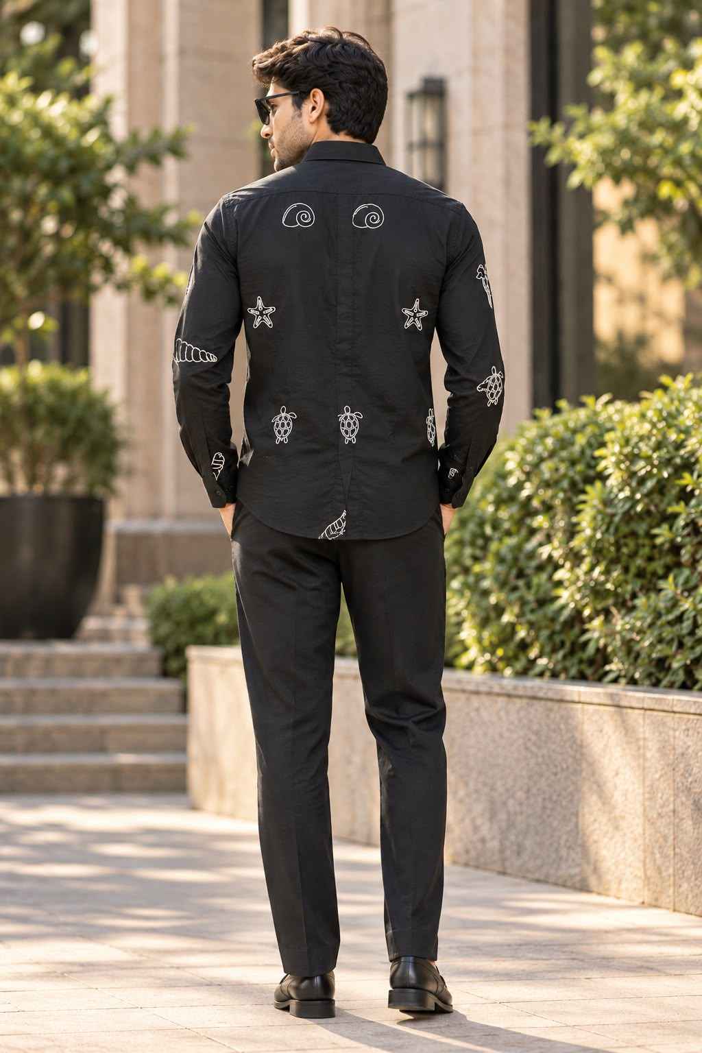 MENS EXCLUSIVE COTTON EMBRODARY WORK STYLISH SHIRT 