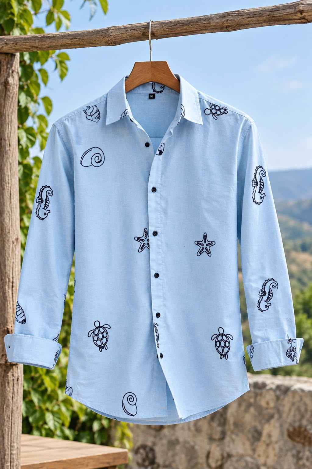 MENS EXCLUSIVE COTTON EMBRODARY WORK STYLISH SHIRT 