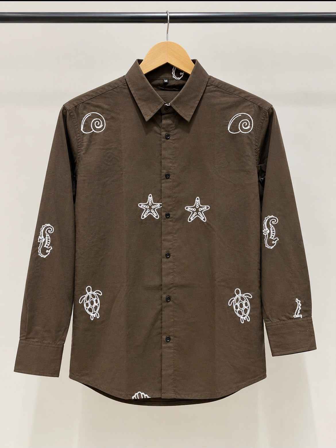 MENS EXCLUSIVE COTTON EMBRODARY WORK STYLISH SHIRT 