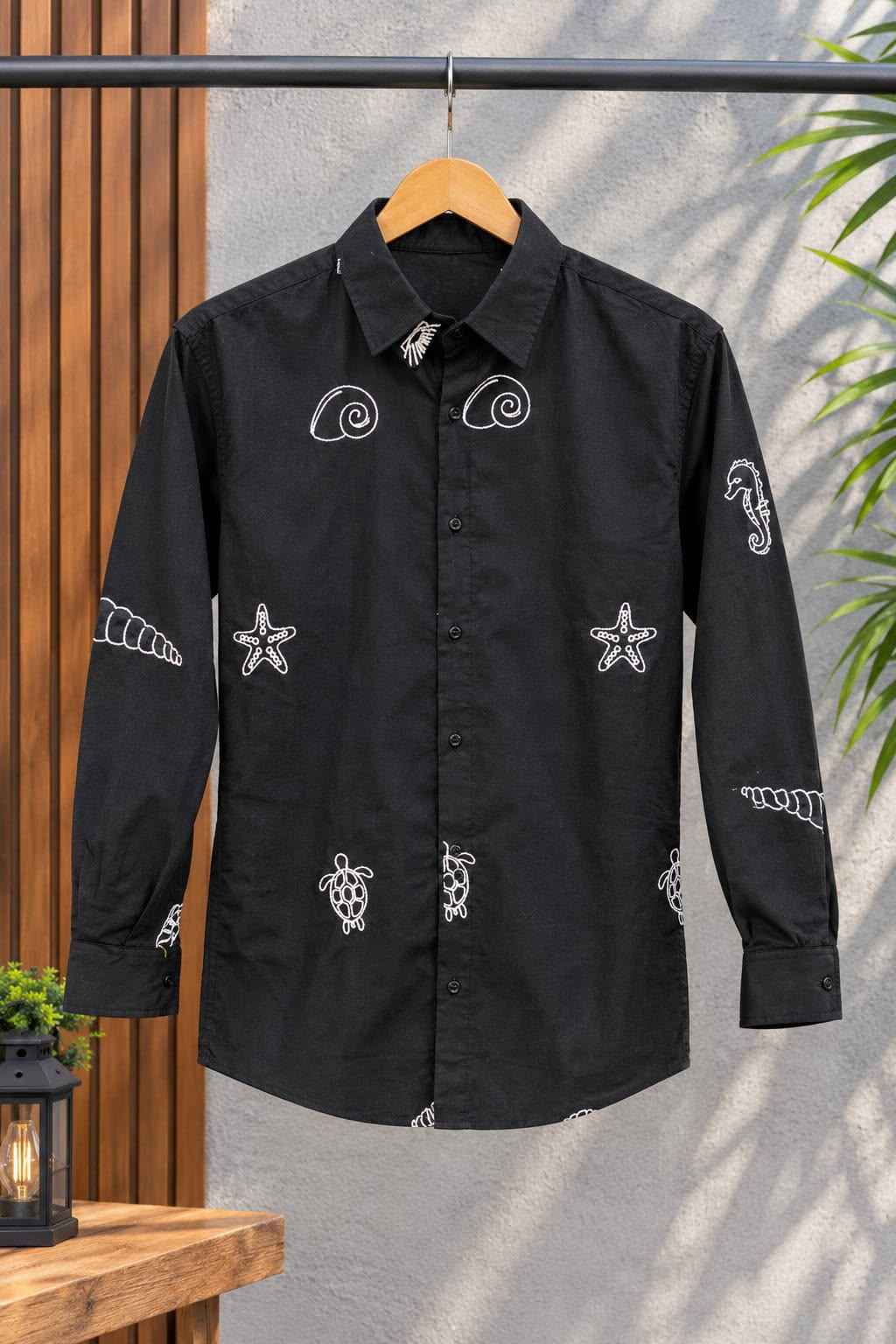 MENS EXCLUSIVE COTTON EMBRODARY WORK STYLISH SHIRT 