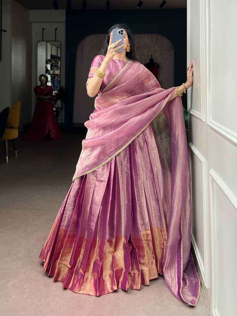 ZARI TISSUE ROYAL LEHENGA CHOLI 